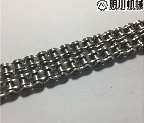 China Silver 25H Stainless Conveyor Chain With 6.35mm Pitch supplier