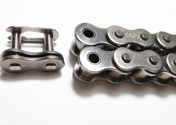 40-1 / 08A-1 Stainless Steel Transmission Roller Chain 12.7mm Pitch OEM Logo