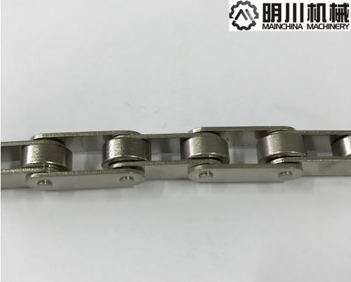 Nickel Plated Double Pitch Roller Chain Straight Plate With High Tensile Strength