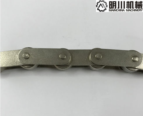 Nickel Plated Double Pitch Roller Chain Straight Plate With High Tensile Strength