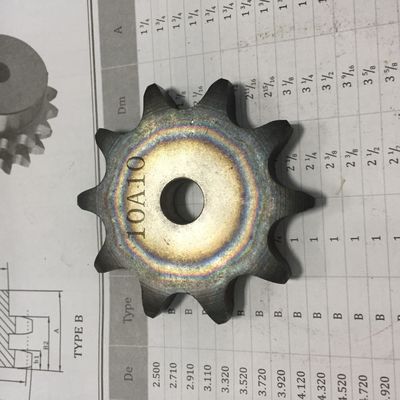 45C High Frequency Stainless Steel Sprockets 10A10T 5/8'' Pitch Nature Color