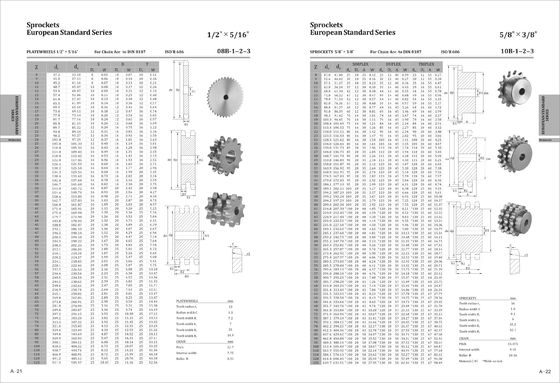 45C High Frequency Stainless Steel Sprockets 10A10T 5/8'' Pitch Nature Color