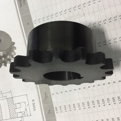 45C Black Color Finished Bore Sprockets With High Frequency H40CB16X1 K2SS