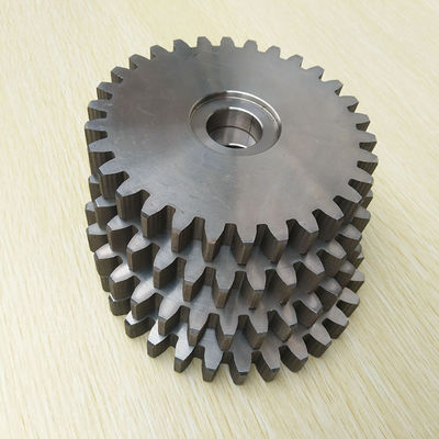 Simplex Row Straight Bevel Gear , 304 Stainless Steel Spur Gears Silver Color