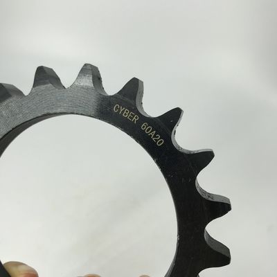 Black color wheel with sprocket , 45C chain wheel sprocket Simplex Row