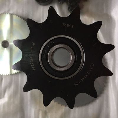 Ball Bearing Idler Sprockets For Ansi Roller Chain Black Color 45C Material