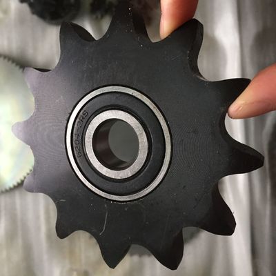 Ball Bearing Idler Sprockets For Ansi Roller Chain Black Color 45C Material