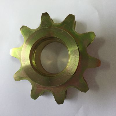 Standard 45C Steel Double Chain Sprocket Yellow Zincing Surface Treating