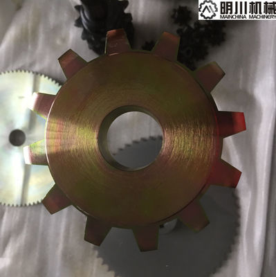 Non Standard 45C C Type Double Pitch Sprocket Yellow Zincing Surface Finish