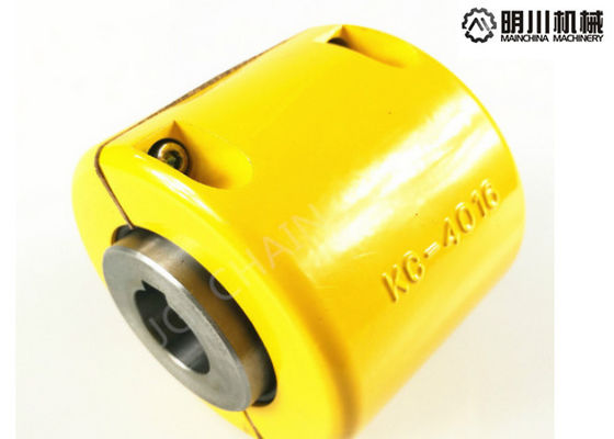 45C Material Flexible Shaft Coupling , Chain Link Coupler With Two Sprockets