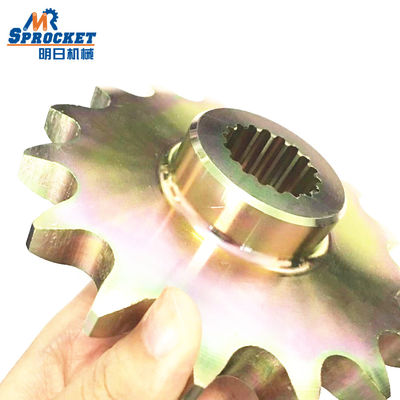 Yellow Zinc Conveyor Chain Sprocket Rust Proof Durable High Precision ISO9001