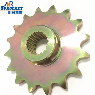 Yellow Zinc Conveyor Chain Sprocket Rust Proof Durable High Precision ISO9001