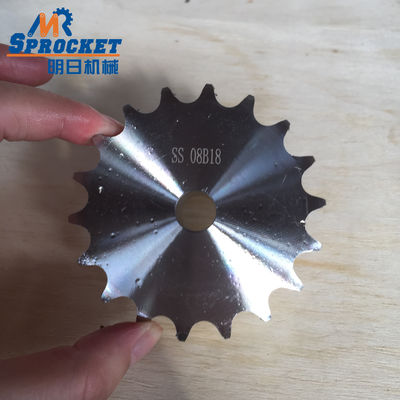 304 08B18T Stainless Steel Sprocket European Standard Nature Color