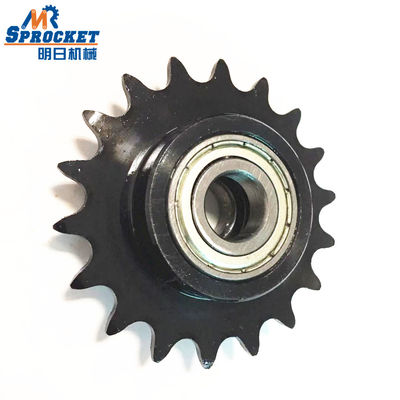 Black Color Chain Sprocket With Bearing 43C18T R10ZZ Bearing Sprocket