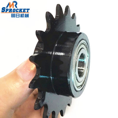 Black Color Chain Sprocket With Bearing 43C18T R10ZZ Bearing Sprocket