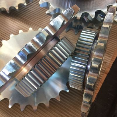 Double zinc plated blue customer made 1045 steel gear sprocket wheel