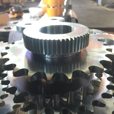 Double zinc plated blue customer made 1045 steel gear sprocket wheel