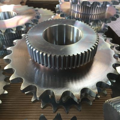 Double zinc plated blue customer made 1045 steel gear sprocket wheel